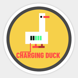 Charging Duck Sticker